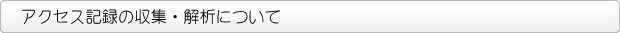 アクセス記録の収集・解析について